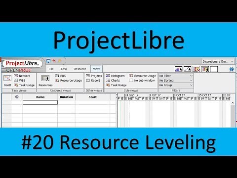 ProjectLibre #20 Resource Leveling