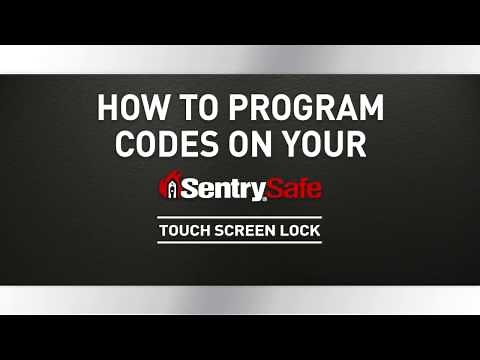 How to Program Codes on Your Sentry®Safe Touch Screen Lock Fire Safe