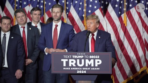 Former President Donald Trump addresses supporters after Iowa Caucus victory | Full speech