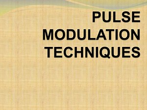 PULSE MODULATION TECHNIQUES - SlideServe