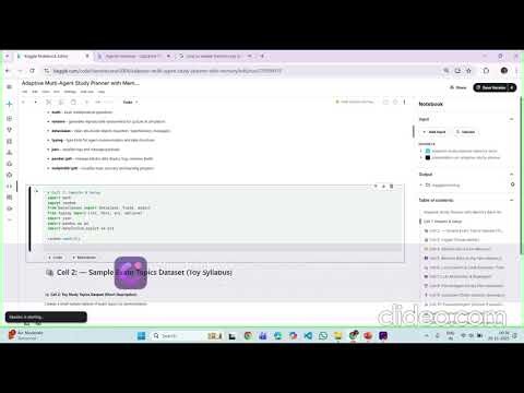 Adaptive Study Planner + Memory Bank + Multi-Agents + Architecture + Demo I Kaggle Capstone Project!