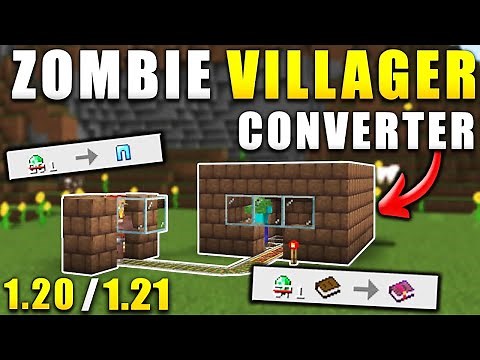 Fastest Minecraft Bedrock Zombie Villager Converter (Easy 1.20, 1.21 Tutorial)