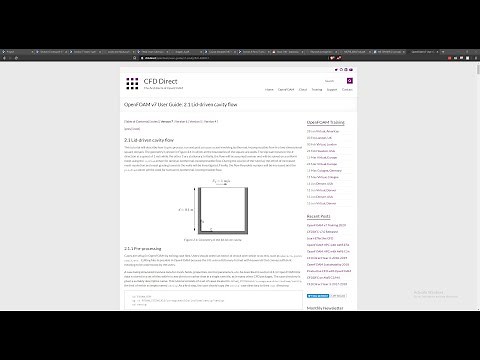 OpenFOAM Tutorial 2.1: Lid driven cavity flow