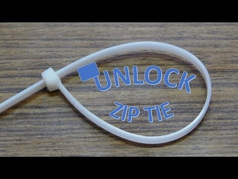 How-to unlock and re-use a zip tie (cable tie): Life Hack #1