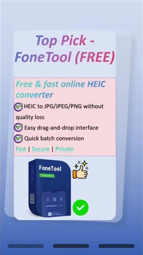 Top 6 Free HEIC Converter Online | Convert HEIC to JPG Easily!#iphonetips #iphone17 #heic #fonetool