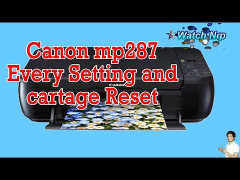 Canon Pixma MP287 | Every printer setting reset