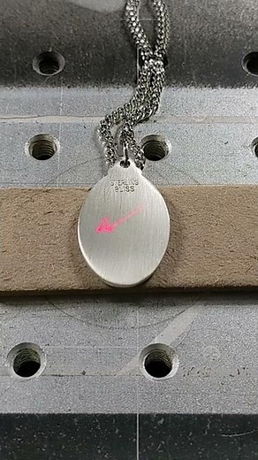 How to Engrave Sterling Silver Pendants on the Fiber Laser! LASER DETAILS IN DESCRIPTION! #shorts