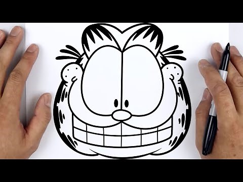 HOW TO DRAW GARFIELD THE CAT - Easy Step By Step Tutorial For Beginners