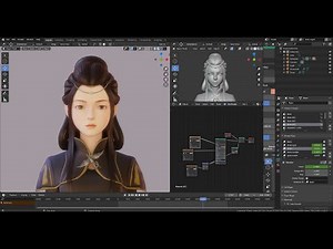 Blender 3D game character creation - Timelapse