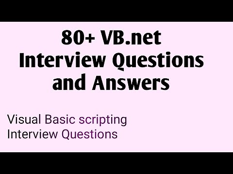 Visual Basic.Net Interview Questions and Answers