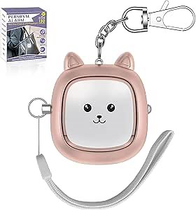 Safe Sound Personal Alarm, 130 dB Loud Siren Song Emergency Security Alarm Keychain with LED Light, Personal Sound Safety Siren for Women, Men, Children, Elderly(Rose Gold)