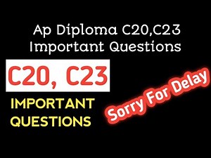 ap diploma C23,C20 important questions| ap diploma C23 important questions| ap diploma C20 important