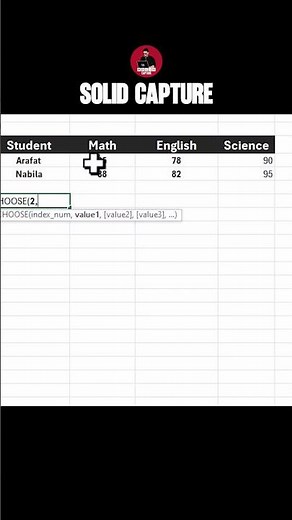 "Master the CHOOSE Formula in Excel — Quick & Easy Guide!"