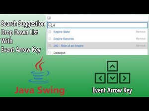 Java - Search Suggestions Drop Down List With Arrow Key Event