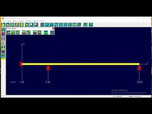 Flexion d'une poutre droite par "RDM6"