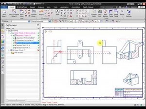 NX CAD 2D Drafting : Create, edit, and delete a stepped section view