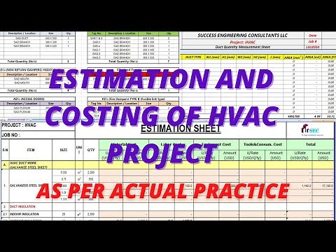 ESTIMATION & COSTING OF HVAC PROJECT II IN ACTUAL PRACTICE II ENGLISH TUTORIAL