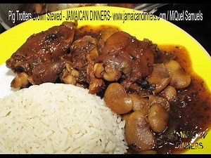 PIG'S TROTTERS Brown Stewed Canned Butter Beans Recipe