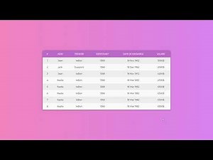 Make a Beautiful Table on HTML&CSS