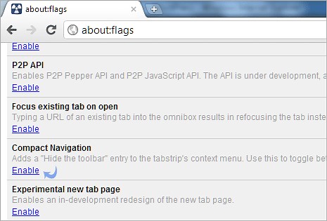 Hide menu Toolbar & Address bar in Google Chrome