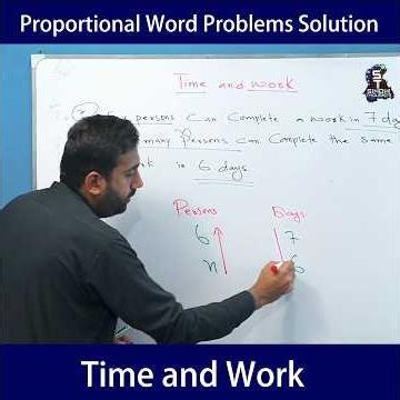 Proportional Word Problems SolutionTime and Work