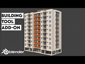 modeling building with building tool add-on|blender tutorial