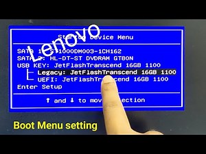 Boot Menu setting and Windows install in Lenovo all in one pc