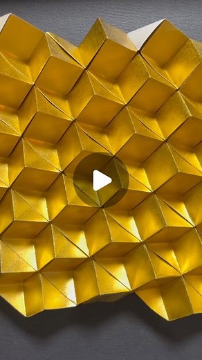 D.Hinklay on Instagram: "Origami; Stone Board(Gold) I made it from a paper. I didn’t cut a paper of any part to create it. I designed it by myself. #origami #asmr #gold #折り紙"
