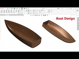 How to make Boat in Solidworks | Solidworks surface tutorial☑️