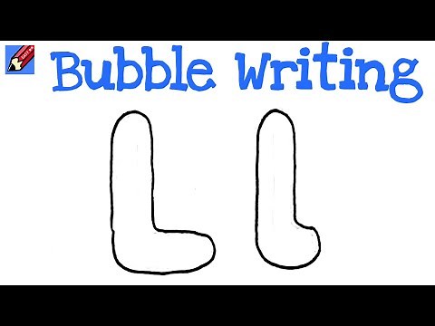 How to Draw Bubble Writing Real Easy - Letter L