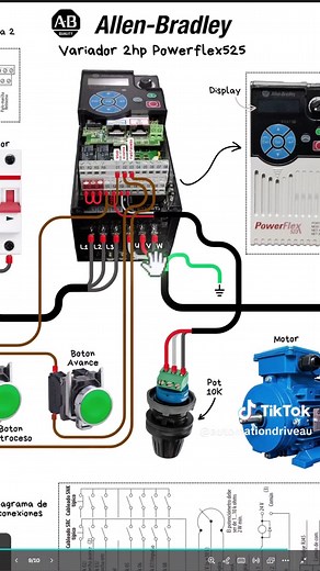 PLCero (@automationdriveau) - El PowerFlex 525 de Allen-Bradley es un variador de frecuencia (VFD) compacto y versátil diseñado para controlar la velocidad y el par de motores de CA en una amplia gama de aplicaciones industriales. #mecatronica #automatizacionycontrol #automatizacionindustrial #ingenieria #automatizacion #electricidadindustrial #vfd #allenbradley #electricidadindustrial