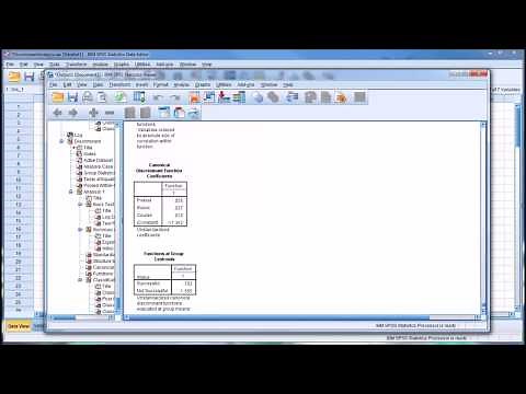 Conducting a Discriminant Analysis in SPSS