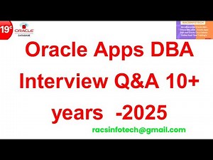 oracle apps dba real time interview Question and Answers for 10+years Experiance profiles -2025