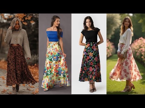 Trendy New Summer Floral Long SKIRTS Outfit ideas For 2025/26