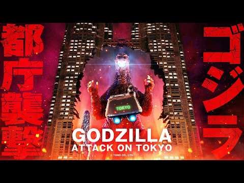 GODZILLA takes over Tokyo, 3D Projection Mapping show in Shinjuku Tokyo, ALL FREE