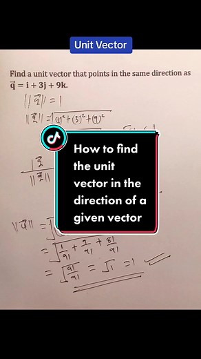 Find the Unit Vector in the Same Direction Easily