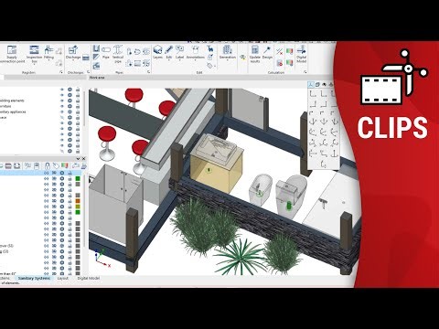 Automatic layout of the drainage system in CYPEPLUMBING
