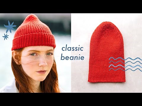 How to Knit a CLASSIC BEANIE (Free Hat Pattern!)