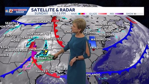 Showers for holiday travel early week