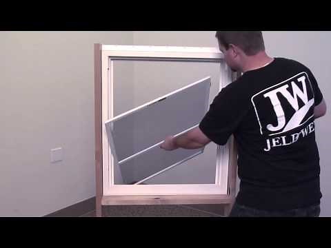 Double Hung Window Pull Tab Spring Loaded Screen Removal & Replacement
