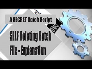How to make a Batch File delete itself after execution | A Secret Tip.