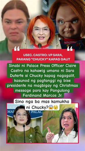 USEC. CASTRO: VP SARA, PARANG “CHUCKY” KAPAG GALIT😱🤭😁