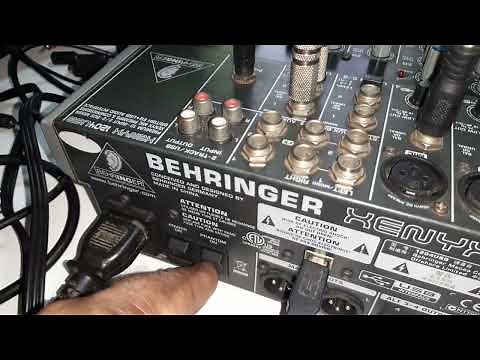 Mostrando um pouco da Mesa de som Behringer xenyx 1204 usb.