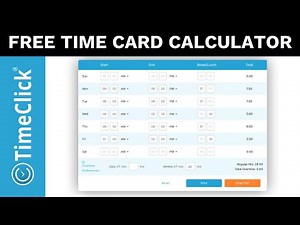 TimeClick's Free Time Card Calculator: How to Use