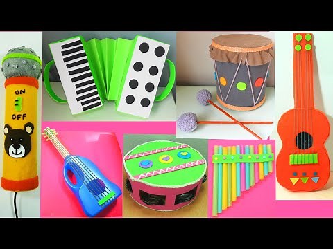 6 INSTRUMENTOS CASEROS CON RECICLAJE ♬ Diy Manualidades