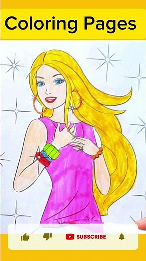 Barbie coloring/How to Color Barbie GIANT Coloring Pages/Disney's Barbie coloring/CuteEasy