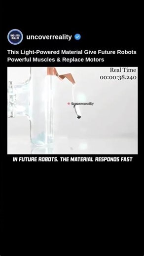 This Light Powered Material That Give Future Robots Powerful Muscles & Replace Motors #robot #shorts