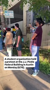 884 reactions · 27 shares | A week after a protest at the J.J. Pickle Federal Building in Austin, another activist group, Austin Students for a Democratic Society, showed up Monday night for a “noise demonstration.” The group said it wanted to “demand an end to deportations, the closure of local [ICE] detention facilities, and legalization for all.” | KXAN News | Facebook