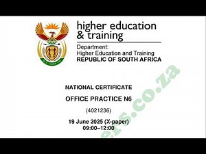 OFFICE PRACTICE N6 FULL PAPER & MEMO JUNE 2025