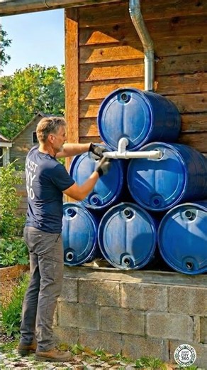 Sustainable Garden Water Harvesting System | DIY Pyramid Barrel Rainwater Harvesting #GardenDIY